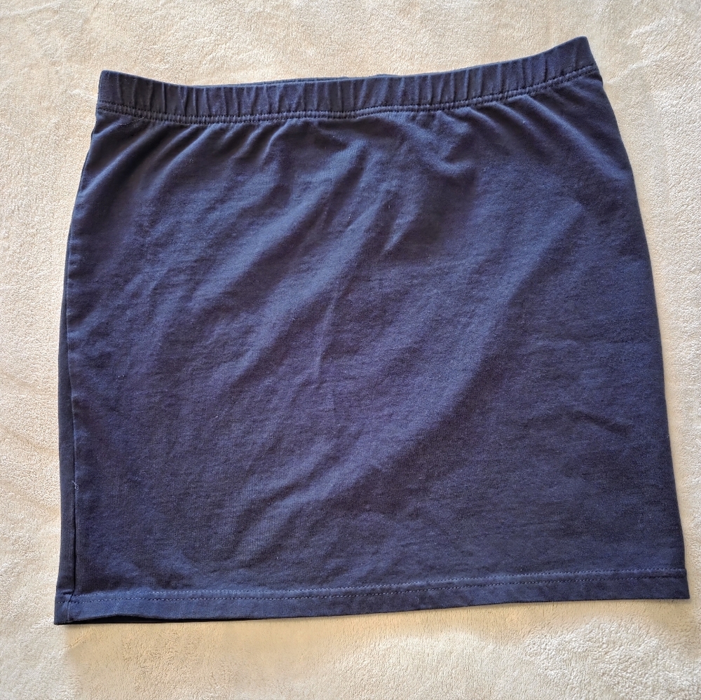 Navy Blue Mini Skirt